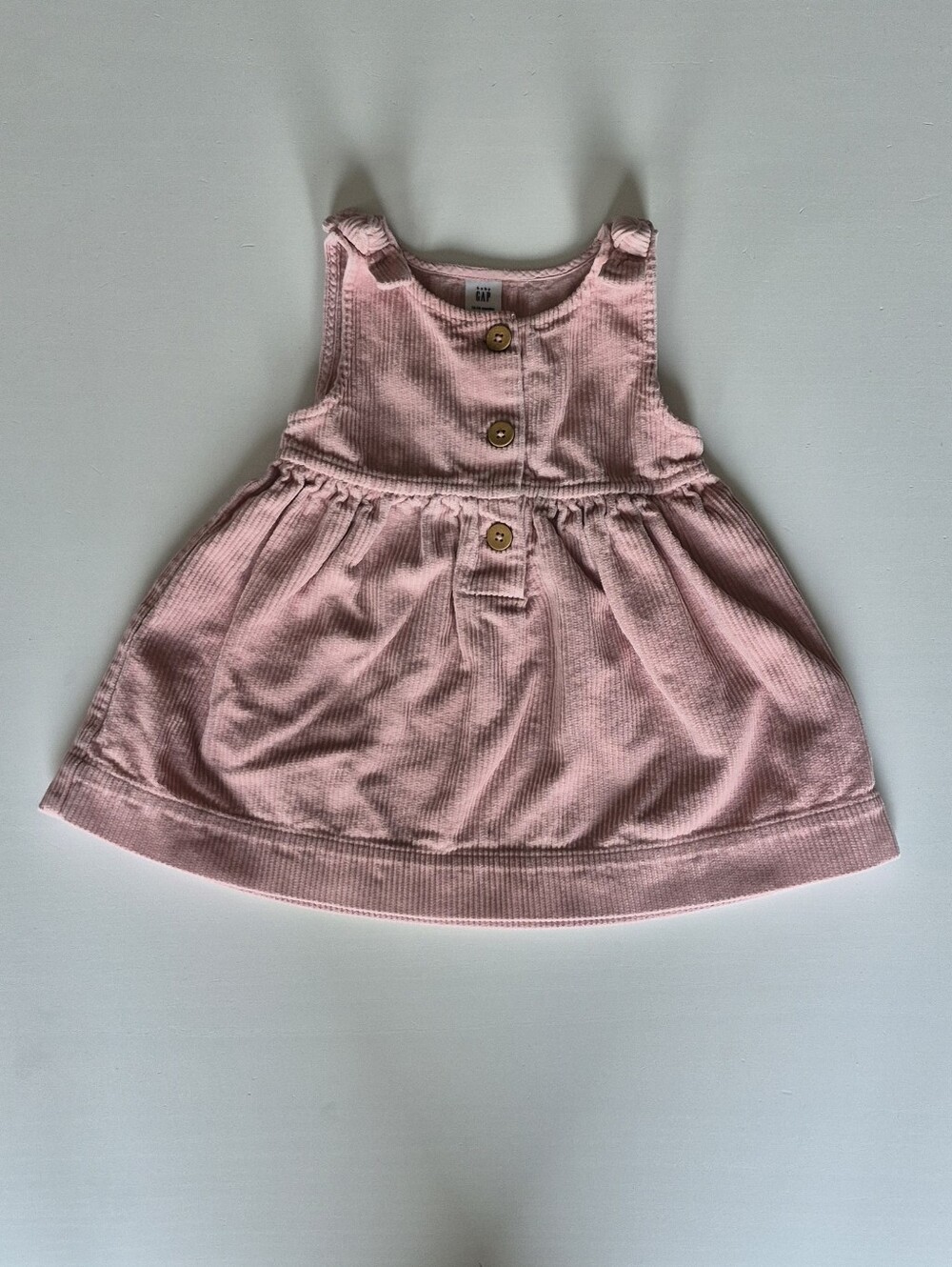 GAP Baby Dusty Pink Wide Wale Corduroy Pinafore Jumper